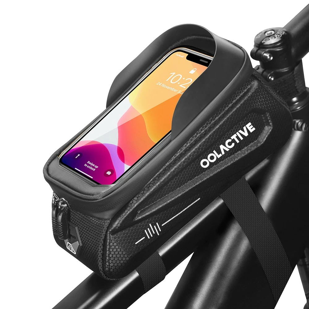 OOLACTIVE LF-0402 Bike Phone Front Frame Bag Bicycle Phone Mount Top Tube Bag Compatible Phone 4.7-6.5 Inch 3 OOLACTIVE LF-0402 Bike Phone Front Frame Bag Bicycle Phone Mount Top Tube Bag Compatible Phone 4.7-6.5 Inch