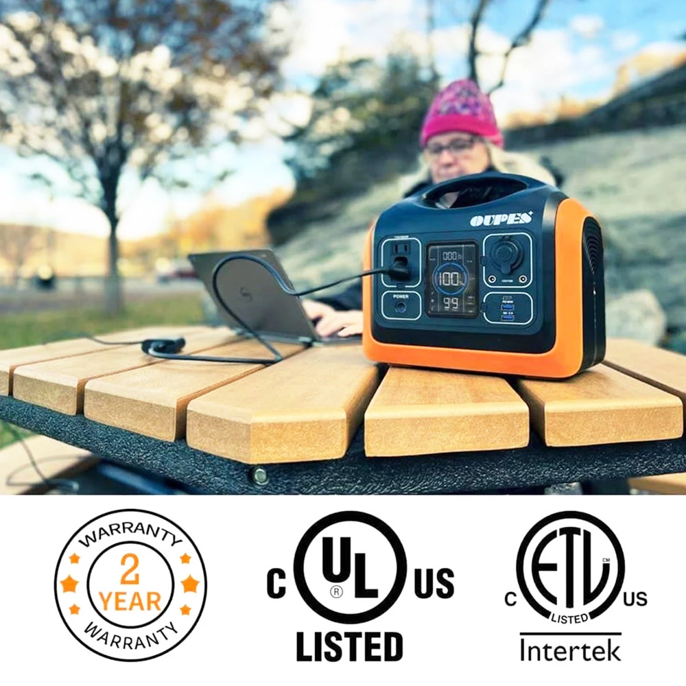OUPES 600W 595Wh Portable Power Station, LiFePO4 Battery Solar Generator, PD 60W Fast Charging, LED Light 4 OUPES 600W 595Wh Portable Power Station, LiFePO4 Battery Solar Generator, PD 60W Fast Charging, LED Light - Image 2
