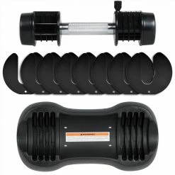 Pair of 12.5 Lbs Adjustable Dumbbell with Handle and Weight Plate for Home Gym black -Sports Shop Pair of 12 5 Lbs Adjustable Dumbbell with Handle and Weight Plate for Home Gym black 455372 3