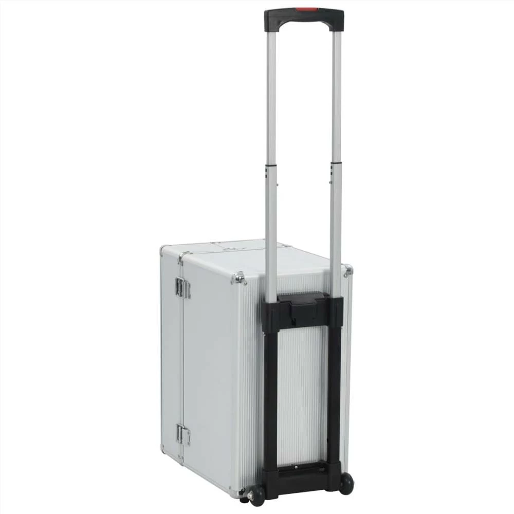 Pilot Trolley 47x39x27 cm Silver Aluminium 6 Pilot Trolley 47x39x27 cm Silver Aluminium - Image 4