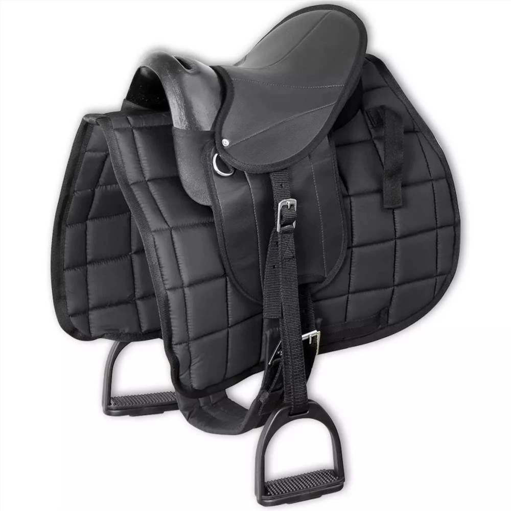 Pony Saddle Set 10" Black 3 Pony Saddle Set 10" Black