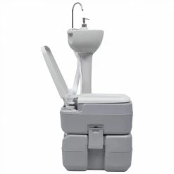 Portable Camping Toilet and Handwash Stand Set Grey -Sports Shop Portable Camping Toilet and Handwash Stand Set Grey 488336 4