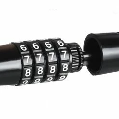 Portable Mini Bicycle Lock Security 4 Digit Resettable Combination Coiling Cable Lock - Black -Sports Shop Portable Mini Bicycle Lock Security 4 Digit Resettable Black 907940