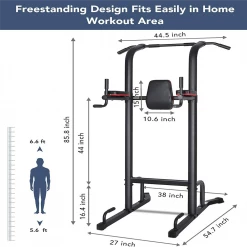 Power Tower Pull-Up Bar Dip Station Strength Training Workout Equipment for Professional Home Gym, Maximum Weight 180kg -Sports Shop Power Tower Pull Up Bar Dip Station Workout Equipment 518051 4
