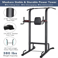 Power Tower Pull-Up Bar Dip Station Strength Training Workout Equipment for Professional Home Gym, Maximum Weight 180kg -Sports Shop Power Tower Pull Up Bar Dip Station Workout Equipment 518051 5