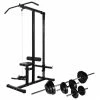 Power Tower with Barbell and Dumbbell Set 30.5 kg -Sports Shop Power Tower with Barbell and Dumbbell Set 30 5 kg 488374 0