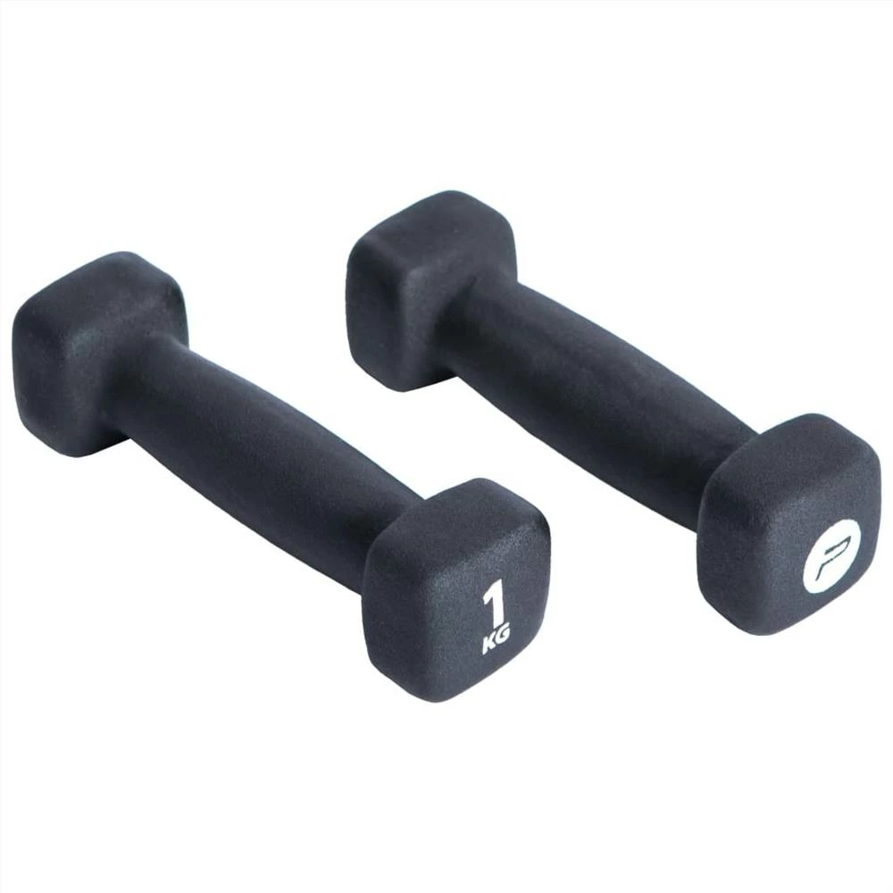 Pure2Improve Dumbbell Set 2x1 kg Neoprene Black 4 Pure2Improve Dumbbell Set 2x1 kg Neoprene Black - Image 2