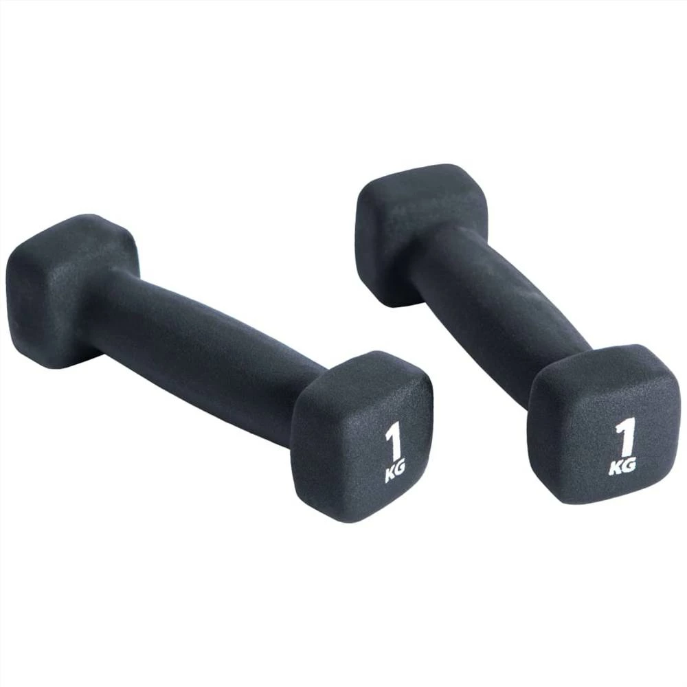 Pure2Improve Dumbbell Set 2x1 kg Neoprene Black 5 Pure2Improve Dumbbell Set 2x1 kg Neoprene Black - Image 3