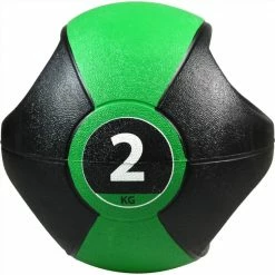 Pure2Improve Medicine Ball with Handles 2 kg Green -Sports Shop Pure2Improve Medicine Ball with Handles 2 kg Green 490125 2