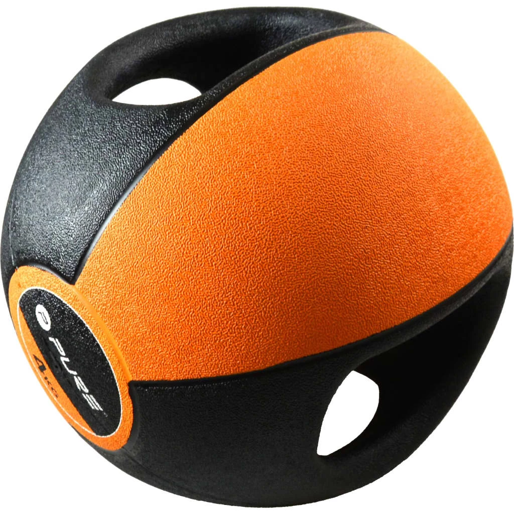 Pure2Improve Medicine Ball with Handles 4 kg Orange 4 Pure2Improve Medicine Ball with Handles 4 kg Orange - Image 2