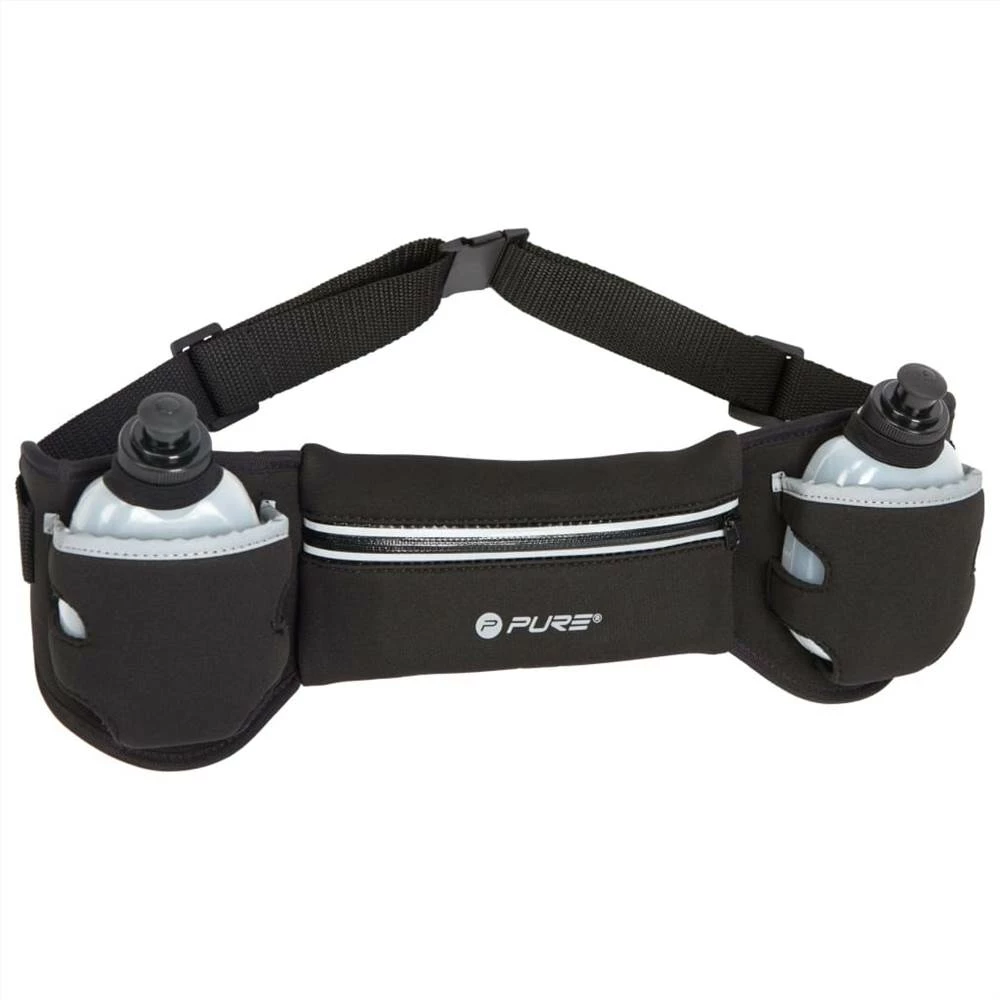 Pure2Improve Running Belt with 2 Bottles Black and Grey 3 Pure2Improve Running Belt with 2 Bottles Black and Grey