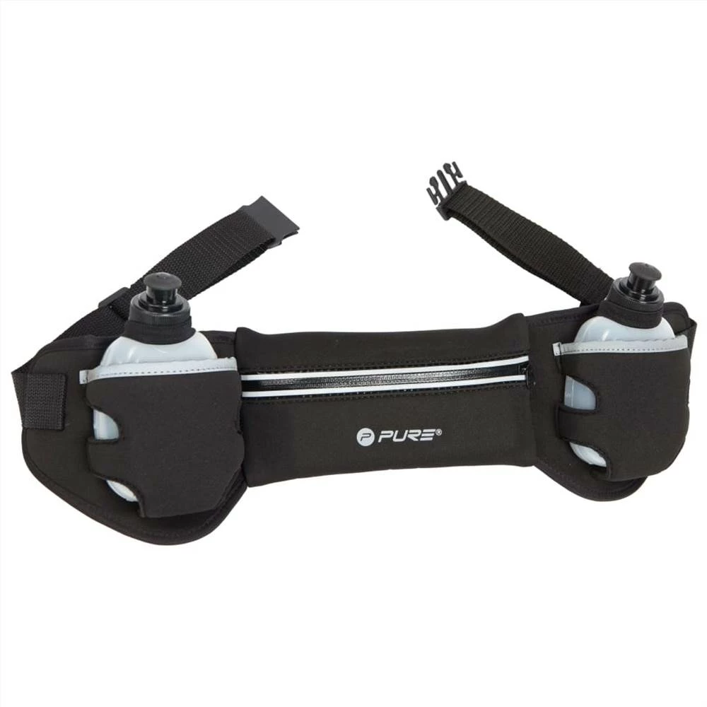 Pure2Improve Running Belt with 2 Bottles Black and Grey 4 Pure2Improve Running Belt with 2 Bottles Black and Grey - Image 2