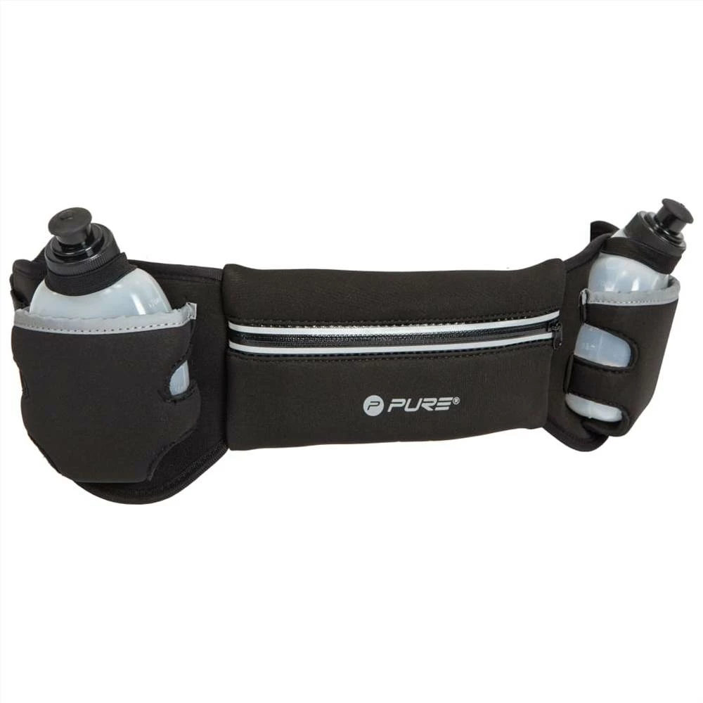 Pure2Improve Running Belt with 2 Bottles Black and Grey 5 Pure2Improve Running Belt with 2 Bottles Black and Grey - Image 3