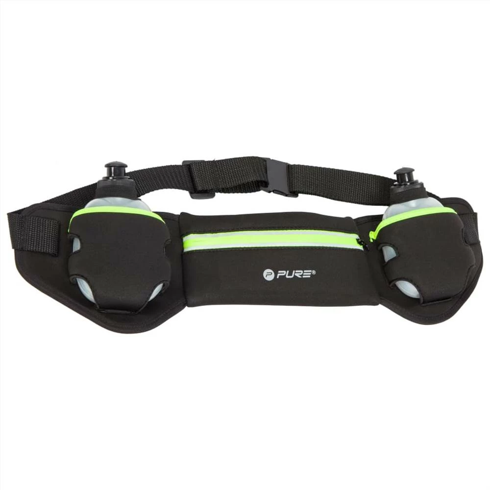 Pure2Improve Running Belt with 2 Bottles Black and Yellow 3 Pure2Improve Running Belt with 2 Bottles Black and Yellow