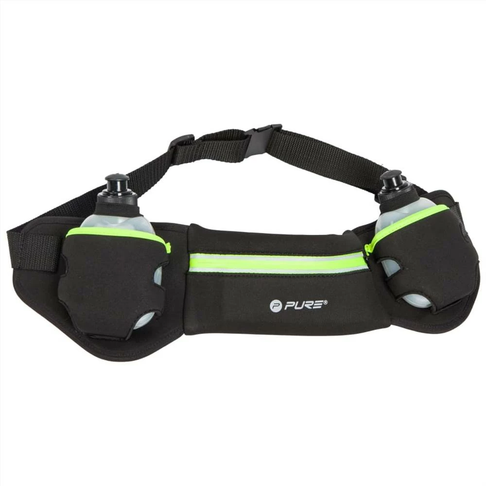 Pure2Improve Running Belt with 2 Bottles Black and Yellow 4 Pure2Improve Running Belt with 2 Bottles Black and Yellow - Image 2