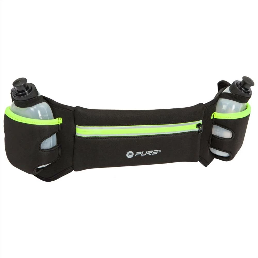 Pure2Improve Running Belt with 2 Bottles Black and Yellow 6 Pure2Improve Running Belt with 2 Bottles Black and Yellow - Image 4