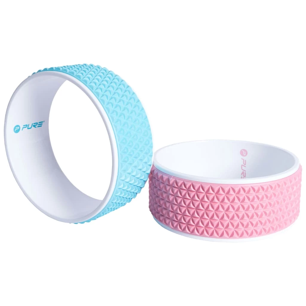 Pure2Improve Yoga Wheel 34 cm Blue and White 4 Pure2Improve Yoga Wheel 34 cm Blue and White - Image 2