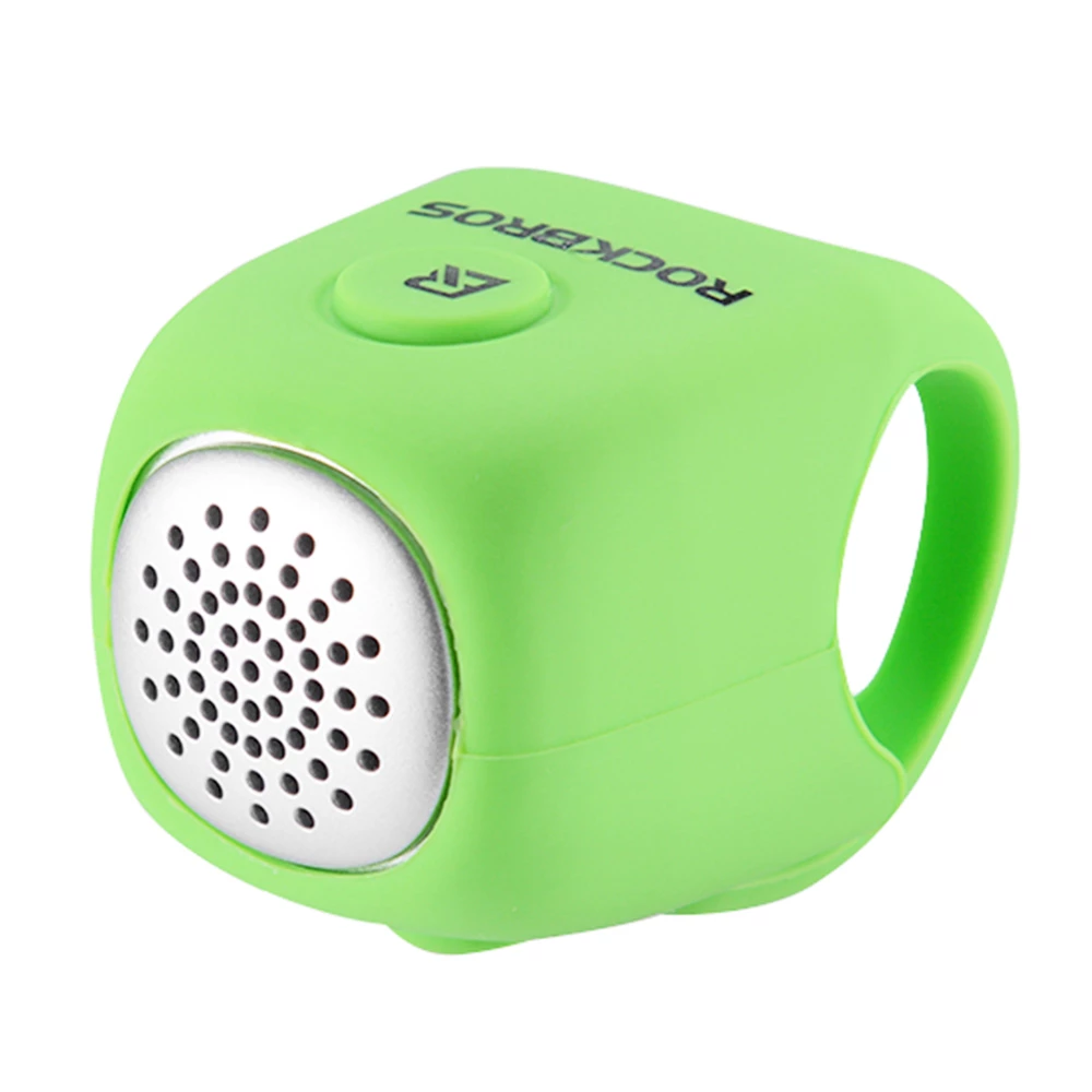 ROCKBROS Electric Cycling Bell 90 dB Horn Rainproof Bicycle Handlebar Silica Gel Shell Ring Bike Bell - Green 3 ROCKBROS Electric Cycling Bell 90 dB Horn Rainproof Bicycle Handlebar Silica Gel Shell Ring Bike Bell - Green