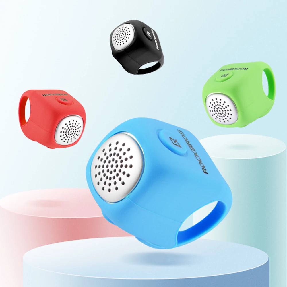 ROCKBROS Electric Cycling Bell 90 dB Horn Rainproof Bicycle Handlebar Silica Gel Shell Ring Bike Bell - Green 4 ROCKBROS Electric Cycling Bell 90 dB Horn Rainproof Bicycle Handlebar Silica Gel Shell Ring Bike Bell - Green - Image 2