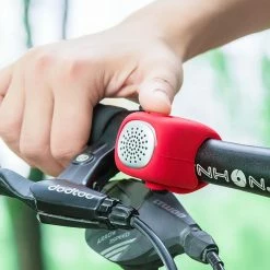 ROCKBROS Electric Cycling Bell 90 dB Horn Rainproof Bicycle Handlebar Silica Gel Shell Ring Bike Bell - Red -Sports Shop ROCKBROS Electric Cycling Bell 90 dB Horn Rainproof Red 517344 2