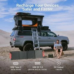 ROCKPALS RP083 120W Portable Foldable Solar Panel, 23.5% High Efficiency, IP65 Waterproof, Support Parallel -Sports Shop ROCKPALS RP083 120W Portable Solar Panel 518384 3