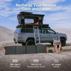 ROCKPALS RP085 200W Portable Foldable Solar Panel, 23.5% High Efficiency, IP65 Waterproof, Support Parallel -Sports Shop ROCKPALS RP085 200W Portable Solar Panel 518383 4