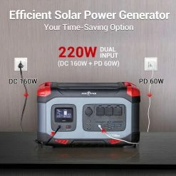 ROCKPALS Rockpower 1300W Portable Power Station, 1254.4Wh Solar Generator, 220W Fast Charging, Pure Sine Wave, MPPT Solar Controller 11 ROCKPALS Rockpower 1300W Portable Power Station, 1254.4Wh Solar Generator, 220W Fast Charging, Pure Sine Wave, MPPT Solar Controller -Sports Shop ROCKPALS Rockpower 1300W Power Station US Plug 514039 3