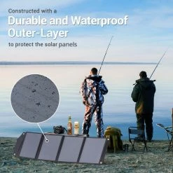 ROCKPALS SP002 60W Foldable Solar Panel, 21.5%-23.5% High Efficiency, Waterproof, Support Parallel 11 ROCKPALS SP002 60W Foldable Solar Panel, 21.5%-23.5% High Efficiency, Waterproof, Support Parallel -Sports Shop ROCKPALS SP002 60W Foldable Solar Panel 518385 3