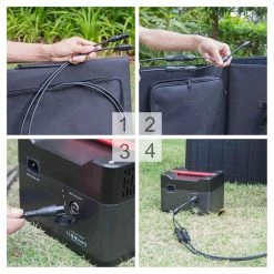 ROCKPALS SP003 100W Foldable Solar Panel for Solar Generator and USB Devices, 21.5%-23.5% Conversion Efficiency, Support Parallel, QC 3.0 Fast Charging, Compatible with Jackery/EF/Bluetti/Anker/Goal Zero Power Station, Portable Solar Panel Charger -Sports Shop ROCKPALS SP003 100W Foldable Solar Panel 514040 2