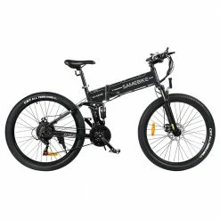 SAMEBIKE LO26-II Foldable Mountain Electric Bike 750W Motor 48V 10Ah Battery 60-80 km Range 35km/h Max Speed - Black