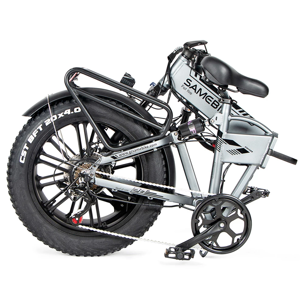 SAMEBIKE XWLX09 20 Inches Fat Tire eBike 500W All Terrain eBike 25-35km/h Max Speed 80-90km Max Mileage - Silver 7 SAMEBIKE XWLX09 20 Inches Fat Tire eBike 500W All Terrain eBike 25-35km/h Max Speed 80-90km Max Mileage - Silver - Image 5