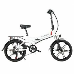 Samebike 20LVXD30-II Folding Electric Moped Bike 20'' Tire 48V 350W Motor 10Ah Battery 30km/h Max Speed - White