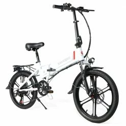 Samebike 20LVXD30-II Folding Electric Moped Bike 20'' Tire 48V 350W Motor 10Ah Battery 30km/h Max Speed - White -Sports Shop Samebike 20LVXD30 II Folding Electric Moped Bike white 513295 2