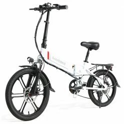 Samebike 20LVXD30-II Folding Electric Moped Bike 20'' Tire 48V 350W Motor 10Ah Battery 30km/h Max Speed - White -Sports Shop Samebike 20LVXD30 II Folding Electric Moped Bike white 513295 3