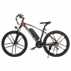 SAMEBIKE MY-SM26 8Ah 350W 48V 26inch Electric Bike 30km/h Top Speed 80km Mileage Range Max Load 150kg - Black -Sports Shop Samebike MY SM26 Moped Electric Bike 350W Motor Black 507594 2