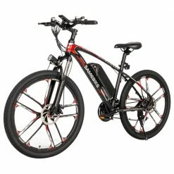 SAMEBIKE MY-SM26 Electric Bike 26 Inch Tires 350W Motor Max Speed 30km/h Up To 80km Range Max Load 150kg Dual Disk Brakes LCD Display Magnesium Alloy Rim - Black -Sports Shop Samebike MY SM26 Smart Folding Electric Bike Black 891178