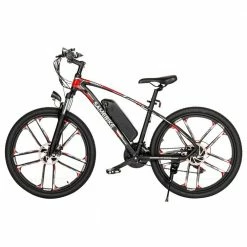 SAMEBIKE MY-SM26 Electric Bike 26 Inch Tires 350W Motor Max Speed 30km/h Up To 80km Range Max Load 150kg Dual Disk Brakes LCD Display Magnesium Alloy Rim - Black -Sports Shop Samebike MY SM26 Smart Folding Electric Bike Black 891179