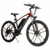 SAMEBIKE MY-SM26 Electric Bike 26 Inch Tires 350W Motor Max Speed 30km/h Up To 80km Range Max Load 150kg Dual Disk Brakes LCD Display Magnesium Alloy Rim - Black -Sports Shop Samebike MY SM26 Smart Folding Electric Bike Black 891181