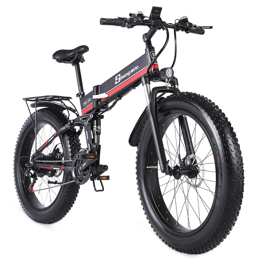 Shengmilo MX01 26 Inches Fat Tire Electric Bike 12 Magnetic Booster Bicycle 1000W 7-Speed Shimano for Snow Mountain 6 Shengmilo MX01 26 Inches Fat Tire Electric Bike 12 Magnetic Booster Bicycle 1000W 7-Speed Shimano for Snow Mountain - Image 4