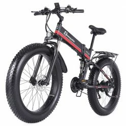 Shengmilo MX01 26 Inches Fat Tire Electric Bike 12 Magnetic Booster Bicycle 1000W 7-Speed Shimano for Snow Mountain 12 Shengmilo MX01 26 Inches Fat Tire Electric Bike 12 Magnetic Booster Bicycle 1000W 7-Speed Shimano for Snow Mountain -Sports Shop Shengmilo MX01 E bike Magneto Booster Bicycle Black Red 498308 4