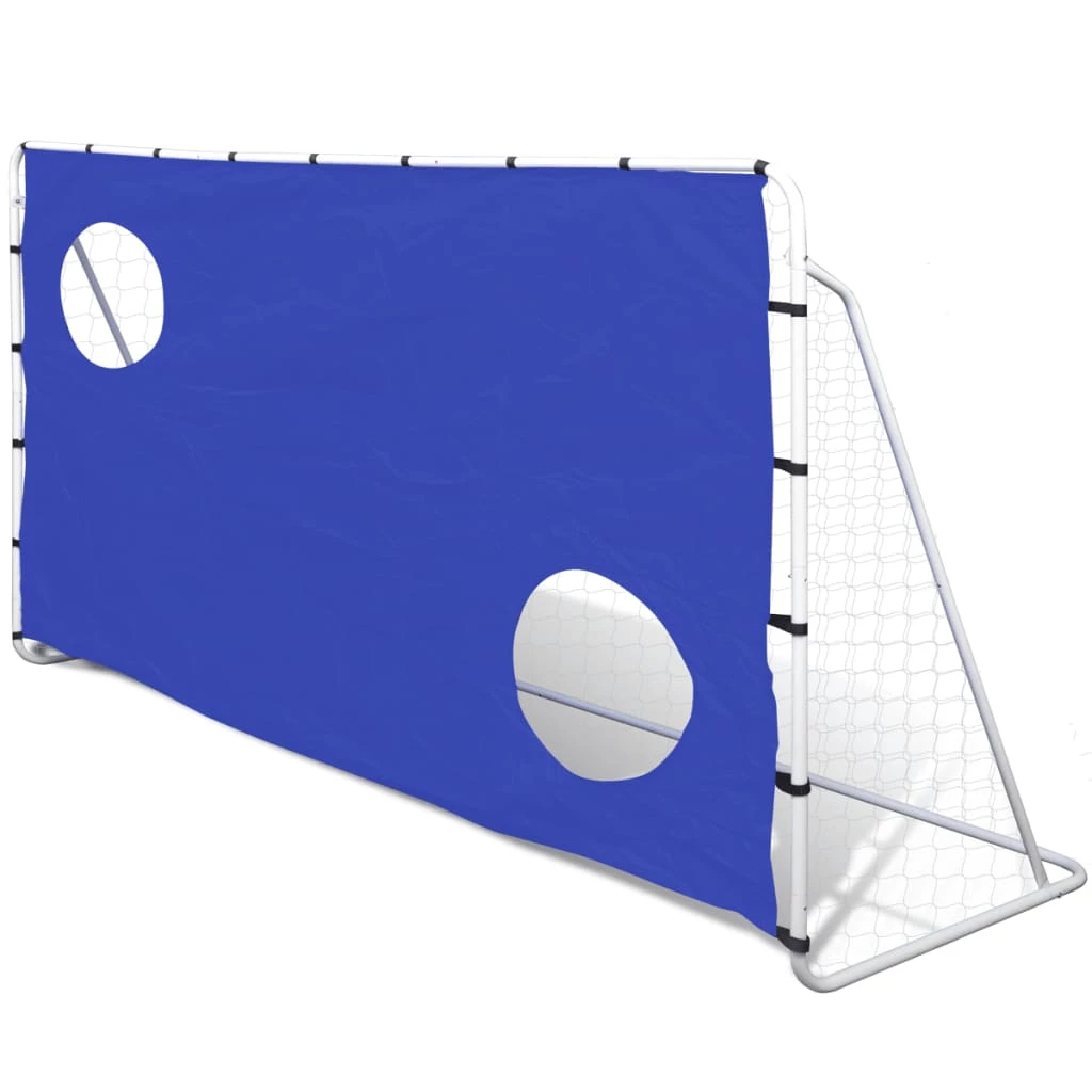 Soccer Goal with Aiming Wall Steel 240 x 92 x 150 cm 3 Soccer Goal with Aiming Wall Steel 240 x 92 x 150 cm