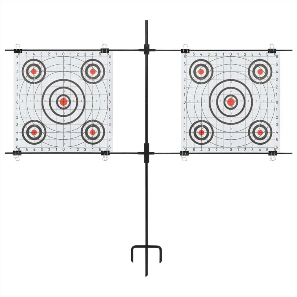 Target Paper Stand with Shooting Papers 78x76 cm Steel 4 Target Paper Stand with Shooting Papers 78x76 cm Steel - Image 2