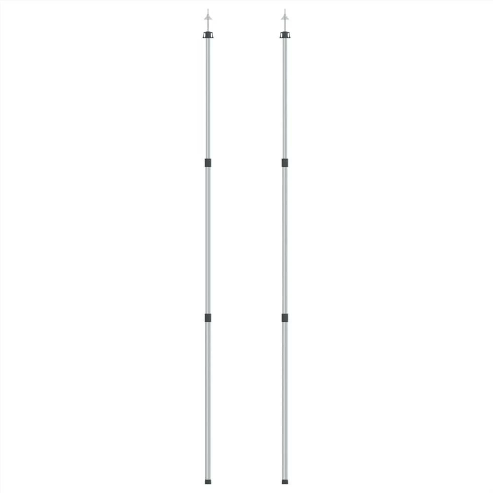 Telescopic Tarp Poles with Length of 102-260 cm 2 pcs Aluminum 6 Telescopic Tarp Poles with Length of 102-260 cm 2 pcs Aluminum - Image 4