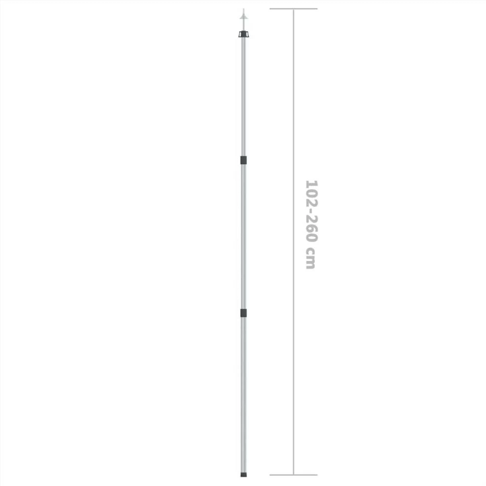 Telescopic Tarp Poles with Length of 102-260 cm 2 pcs Aluminum 8 Telescopic Tarp Poles with Length of 102-260 cm 2 pcs Aluminum - Image 6