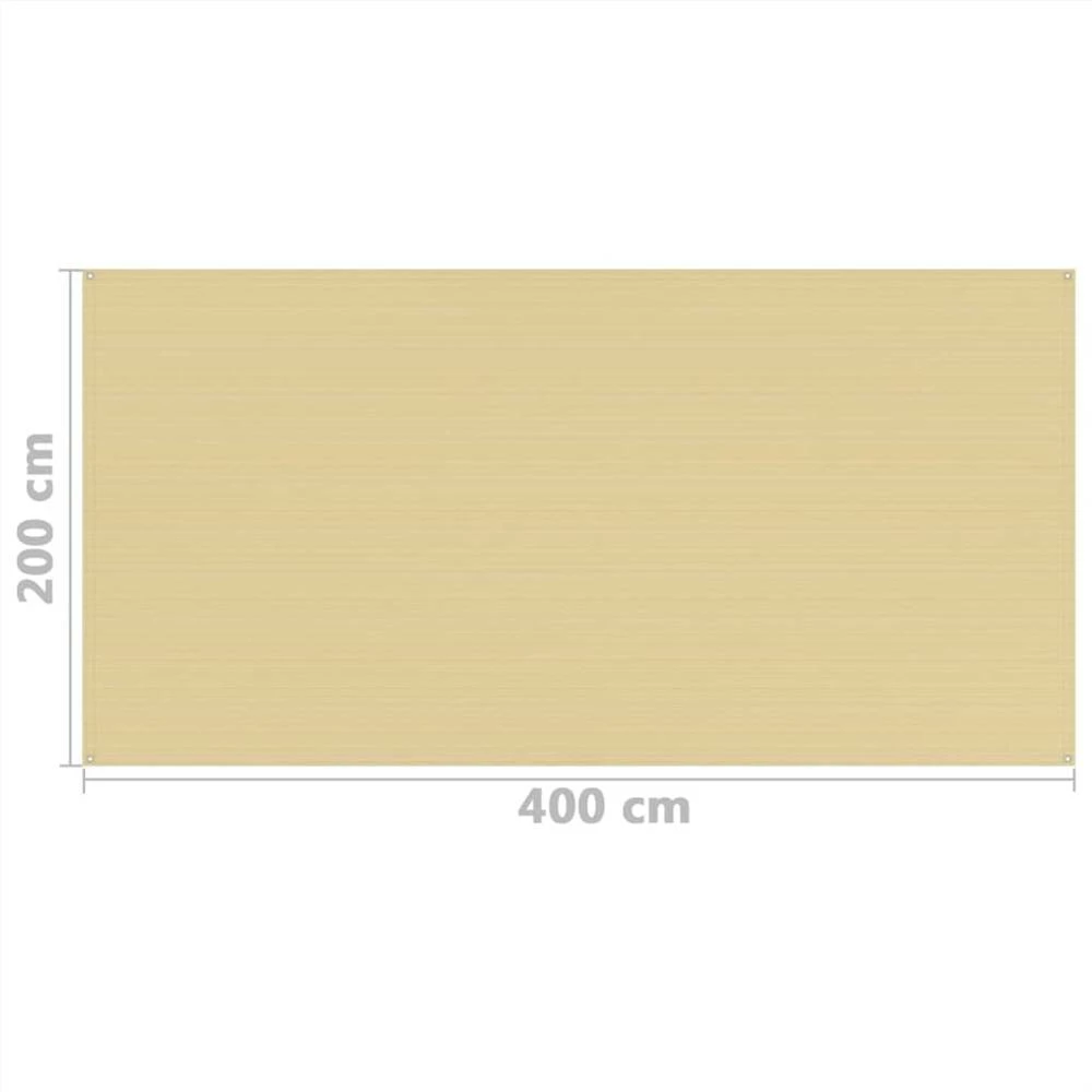 Tent Carpet 200x400 cm Beige 6 Tent Carpet 200x400 cm Beige - Image 4