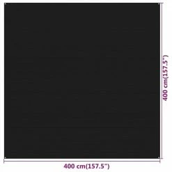 Tent Carpet 400x400 cm Black HDPE -Sports Shop Tent Carpet 400x400 cm Black HDPE 508982 3