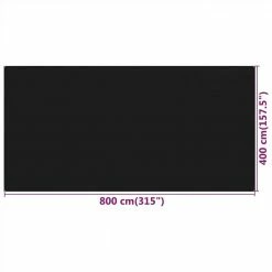 Tent Carpet 400x800 cm Black HDPE 9 Tent Carpet 400x800 cm Black HDPE -Sports Shop Tent Carpet 400x800 cm Black HDPE 508996 3