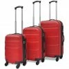 Three Piece Hardcase Trolley Set Red