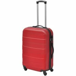 Three Piece Hardcase Trolley Set Red -Sports Shop Three Piece Hardcase Trolley Set Red 428774 2
