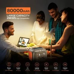 TrekPow 296WH 80000mAh Portable Power Station Solar Generator for Outdoor Camping Travel Hunting RV CPAP Home Emergency 13 TrekPow 296WH 80000mAh Portable Power Station Solar Generator for Outdoor Camping Travel Hunting RV CPAP Home Emergency -Sports Shop TrekPow 296WH 80000mAh Portable Power Station Solar Generator 497367 5